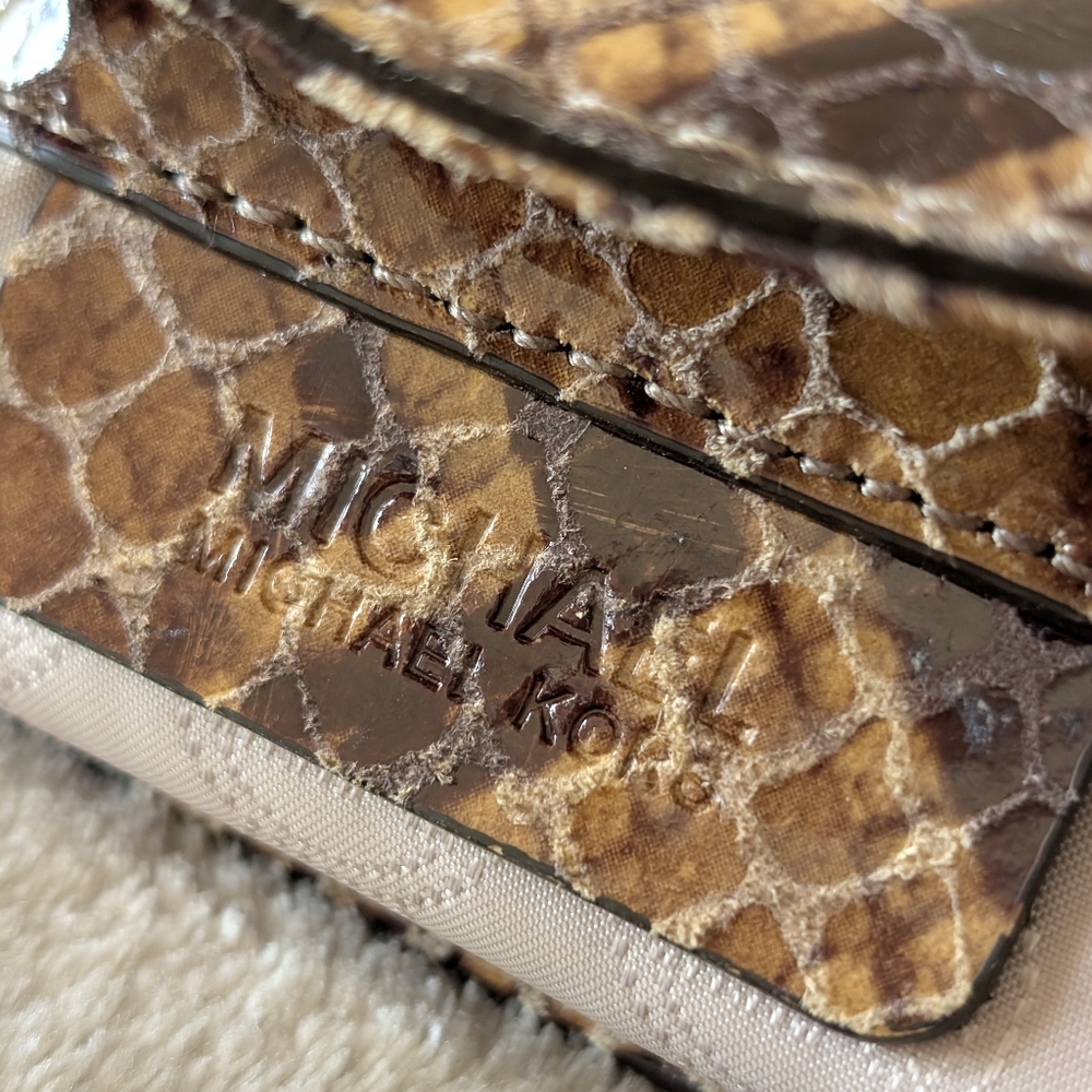 Michael Kors Hamilton Snake Print Satchel Bag - Picture 10 of 16